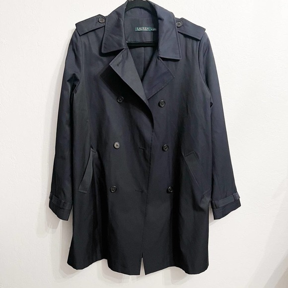 Lauren Ralph Lauren Jackets & Blazers - LAUREN Ralph Lauren Navy Jacket Pea Cotton Polyester Coat  XL